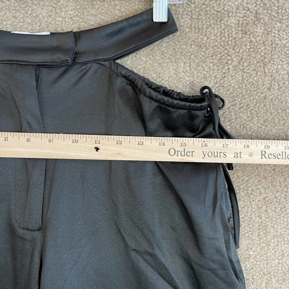 Princess Polly Charley Pants Women Size 4 Black Cutout High Rise Relaxed Leg NEW - Picture 6 of 12